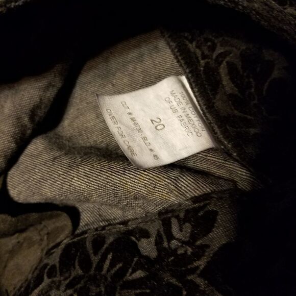 Venezia blue jean skirt with black design - Picture 5 of 5